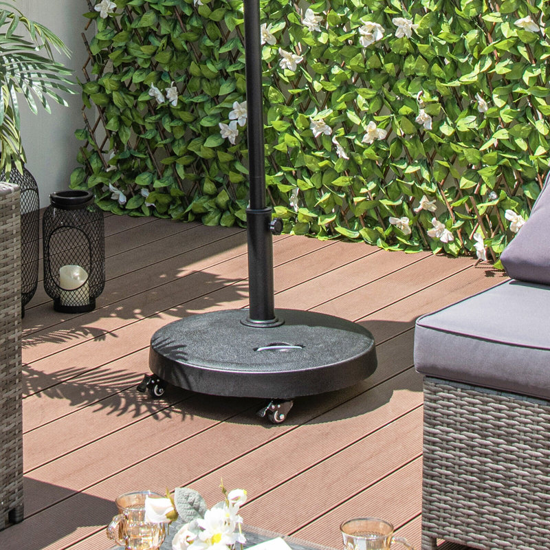 Ailet 51 Lb. Free Standing Umbrella Base with Wheels