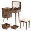 Ensemble coiffeuse 39 "rétro avec miroir DEL