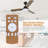 44-Inch Ceiling Fan With LED Light And Remote Control, 6-Speed Modes, 2 Rotating Modes, Timer