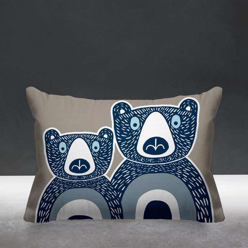Coussin Berny, 14 po x 20 po, Truite, Rectangle
