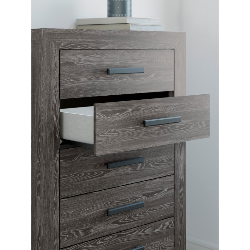 Ensemble de chambre à coucher à panneaux standard 5 pièces Senka, Grand