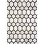 Area Cowhide Geometric Area Rug in Ivory/Cola-1721874470