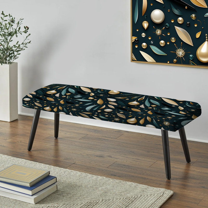 Banc rembourré noir Sparkling Dazzle Glam