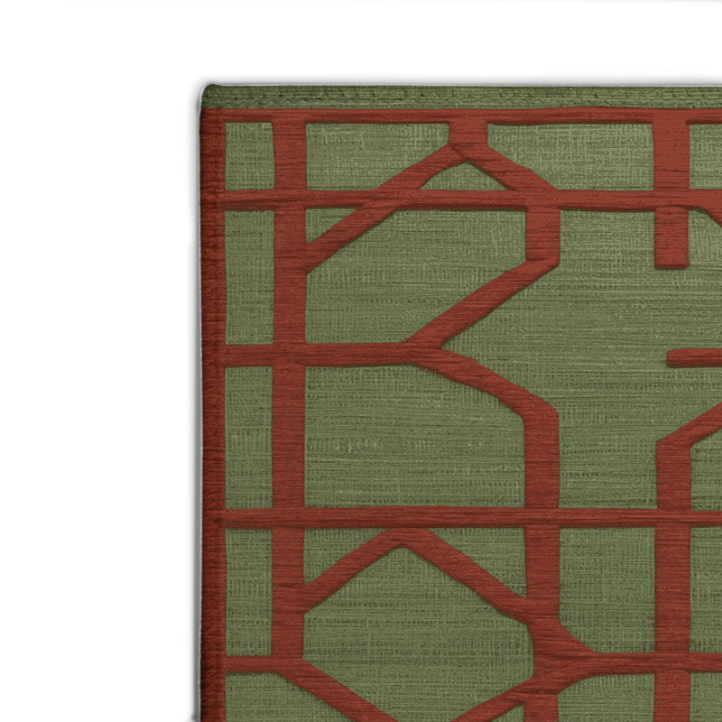 Tapis brun intérieur et extérieur Trellis, Rectangulaire 8 pi x 10 pi
