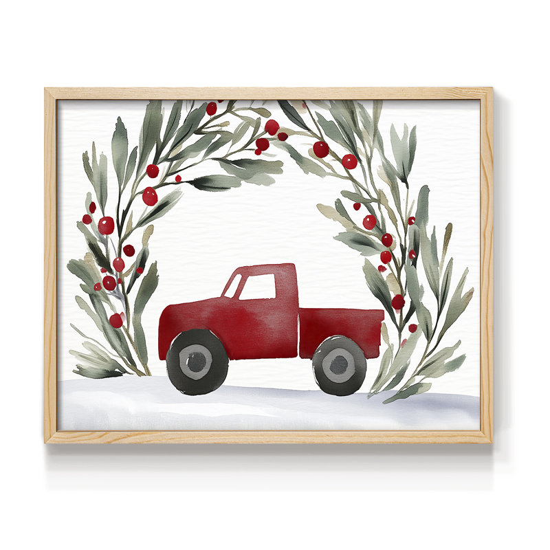 Art de Noël - DCXLV - Reproduction encadrée - Restickable, H 11 po x l 14 po, Naturel
