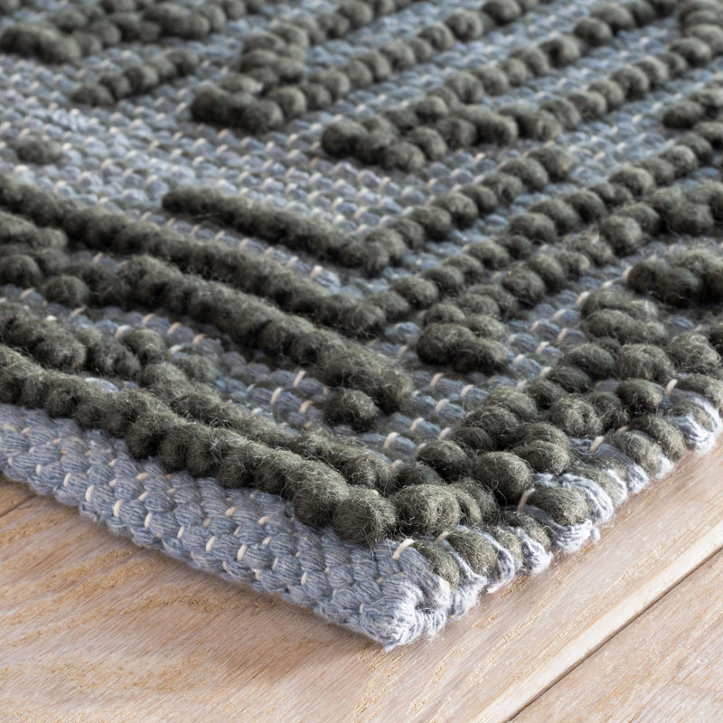Campbell Iron Handwoven Wool Rug, Rectangle 5' x 8'