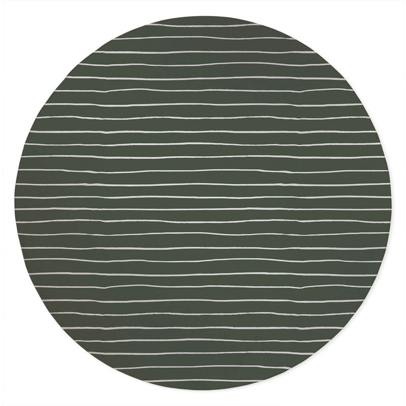 Smooth Lay Non-Slip Outdoor Rug, Round 5'
