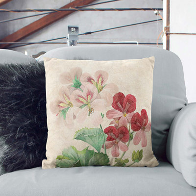 Floral Square Throw Cushion