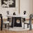 White&Black Round Sintered Stone Dining table-1492772134