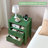  Overstreet Nightstand Set of 2 with Charging Station, 22" fluted set Bedside Table with 2 Drawers, Open Shelf, Rounded Top & Solid Wood Legs,Green-120830565-121084130