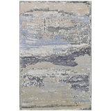 One-of-a-Kind Rectangle 4' x 6'1" Area Rug in Ivory/Gray/Black