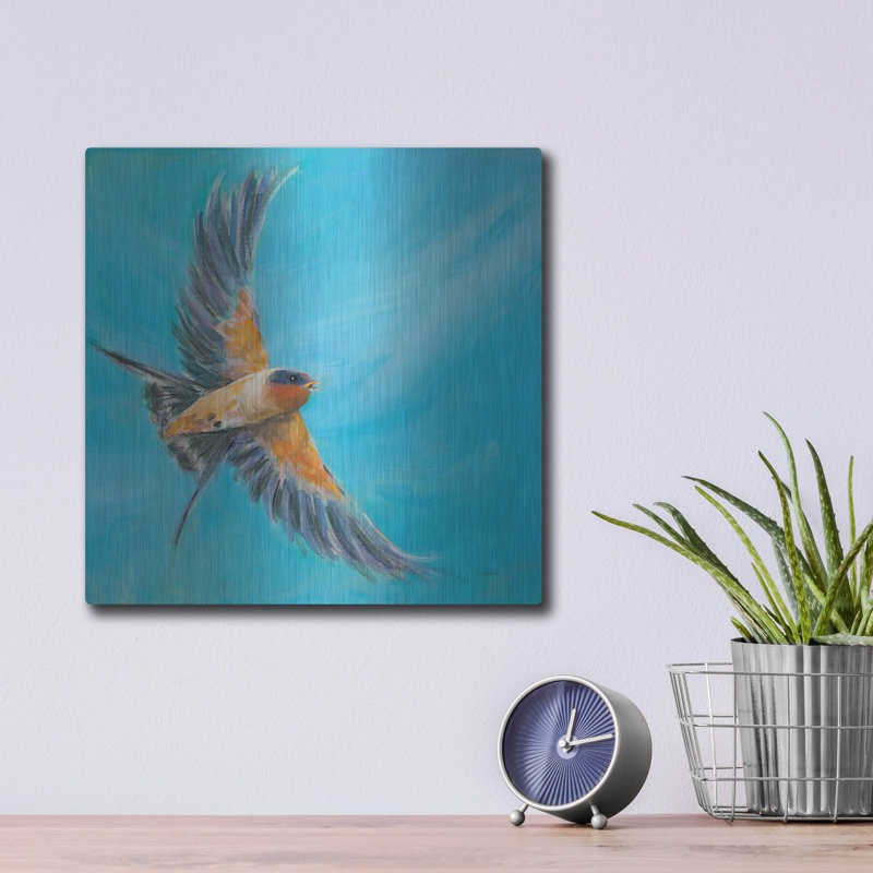 «Soaring» par Sue Schlabach, art mural en métal, H 12 po x l 12 po