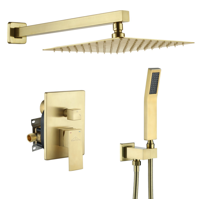 All-In-One Kit with Rough in-Valve, Brushed Gold