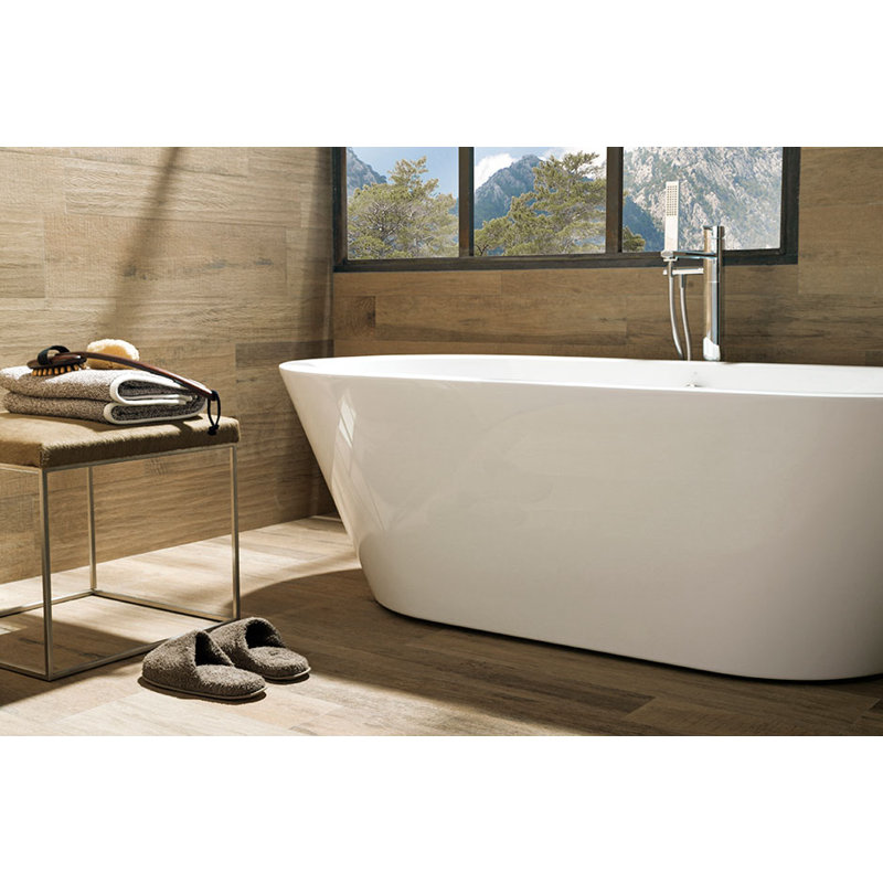 Slim Krion® 67'' L Freestanding Soaking Bathtub