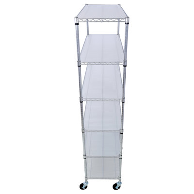 6-Tier Heavy-Duty Metal Wire Shelving Unit, 6000 lbs Capacity NSF Chrome Finish, 48" Width