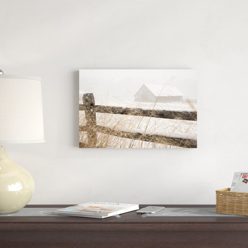Snowy Day - Wrapped Canvas Print, 12" H x 18" W