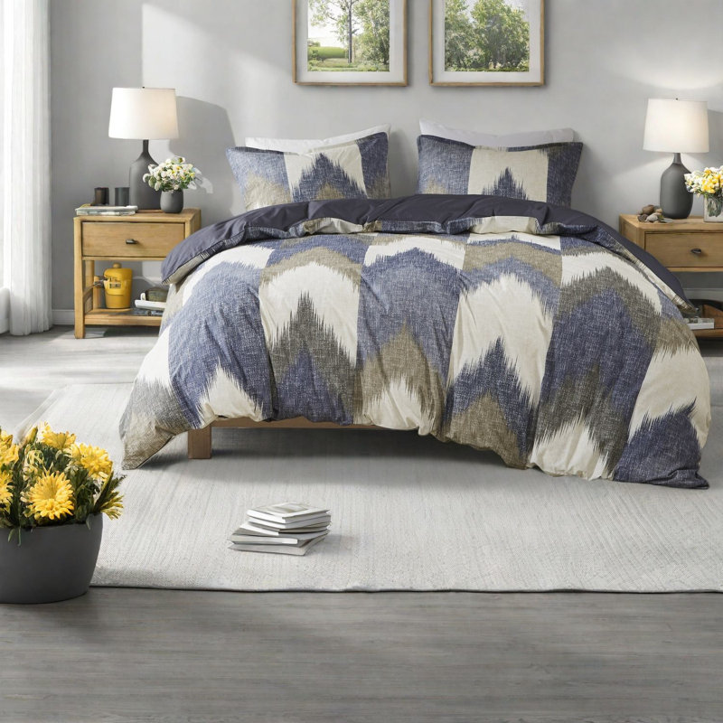 Ensembles de literie pour grand lit de qualité supérieure, style Ikat moderne pour la maison