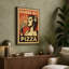 Mamma Mia Pizza Retro - Wrapped Canvas-1956367267-1956367269