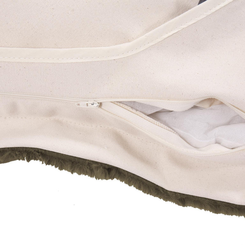 Coussin de repose-pieds Puff Angora Stone - Coussin et housse seulement, Mousse; mousse