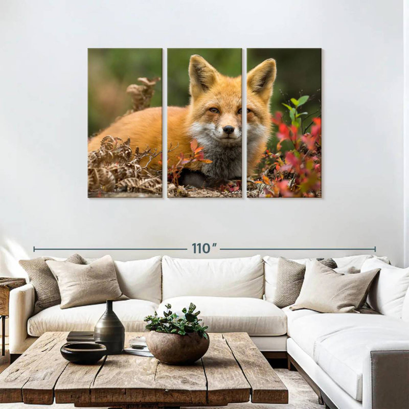 Happy Fox, 48" H x 74" W
