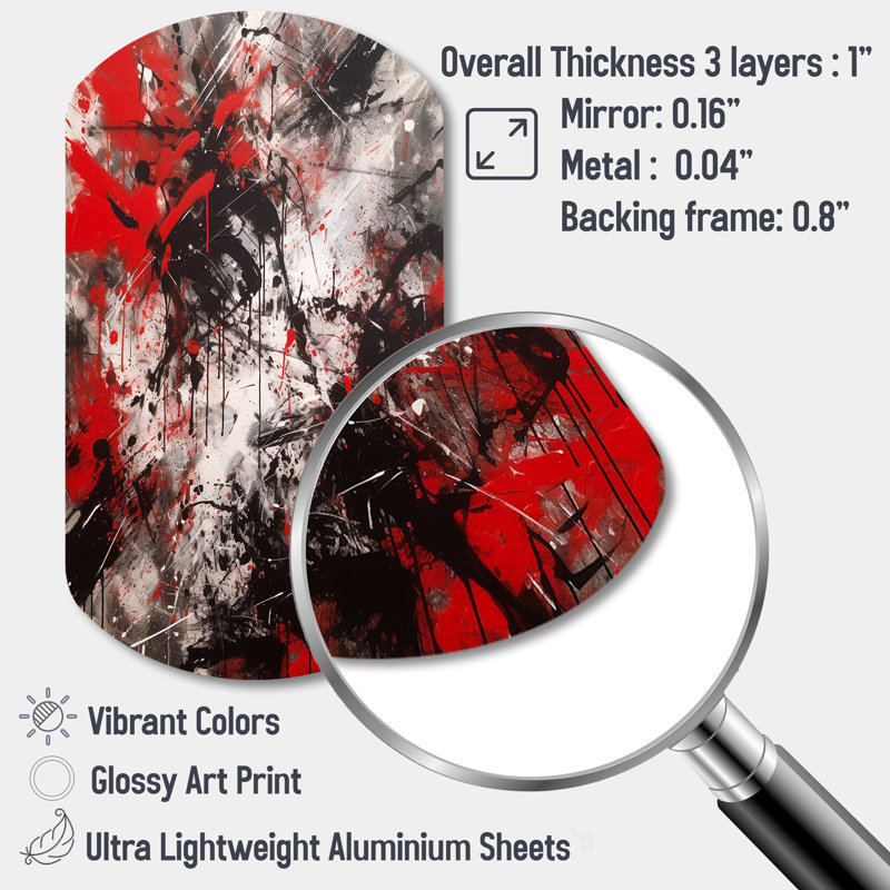 Abstract Graffiti - Abstract Marble Cylinder Shape Assymterical Metal Wall Art, 31" H x 19" W x 1" D