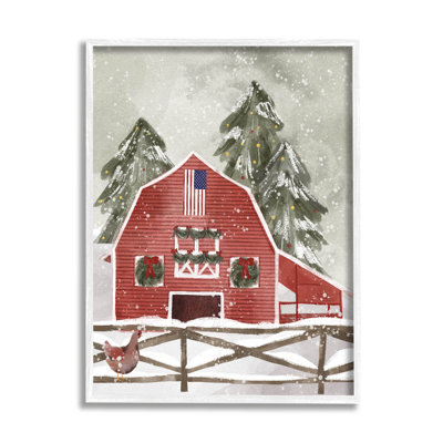 Snowy Country Barn American at-222
