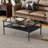 Rectangle Coffee Table with Tempered Glass top and Legs,Modern Table for Living Room-2041462218