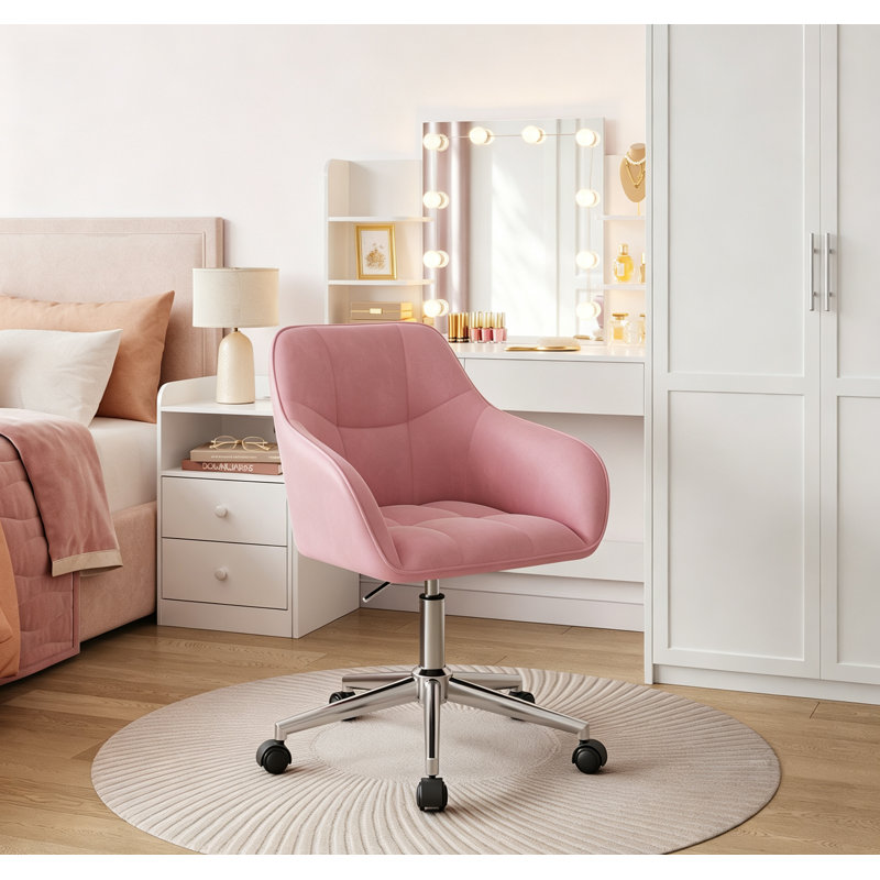 Fairmont Park Failand Velvet Task Chair, Pink