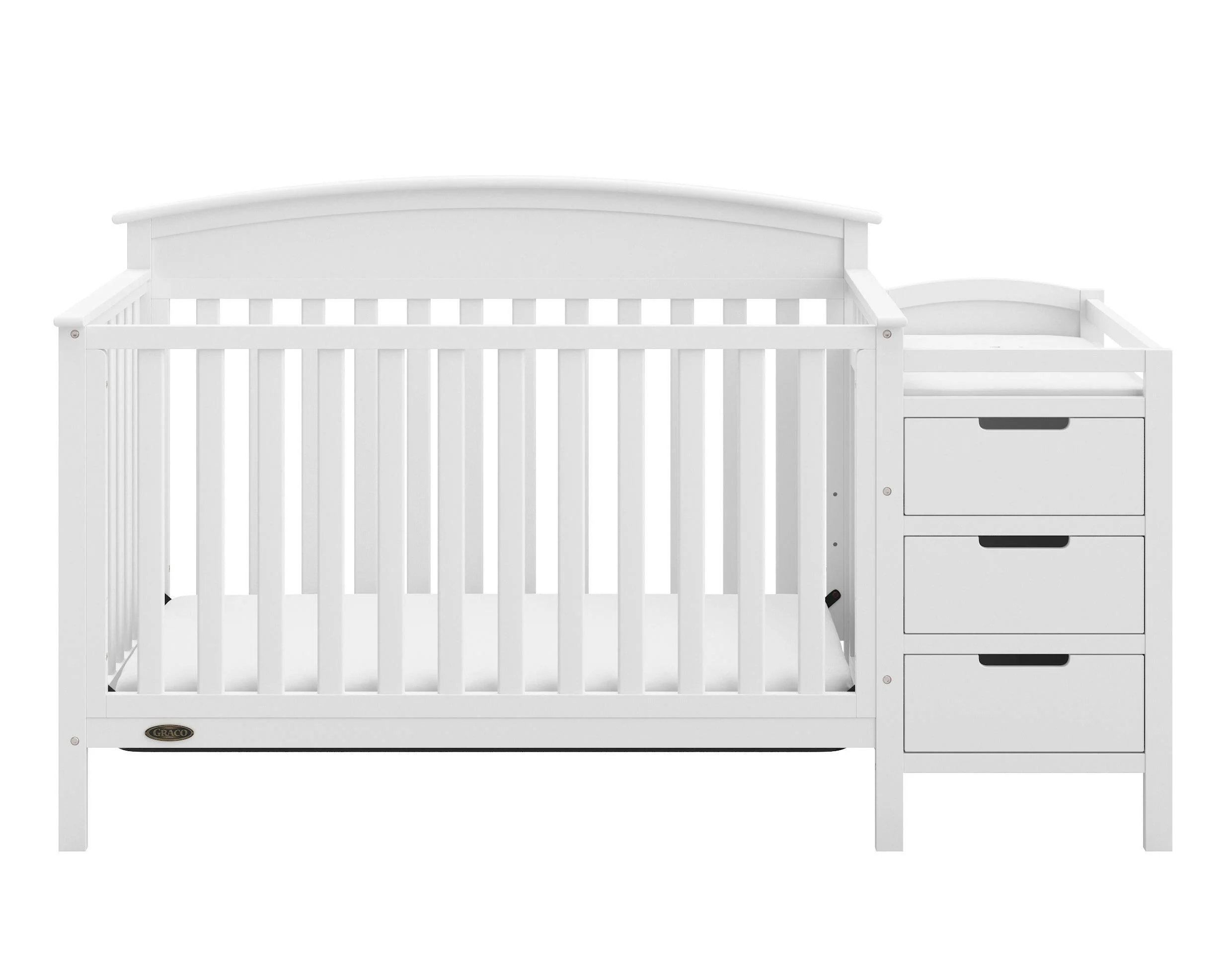 Graco Benton 4-in-1 Convertible Crib and Changer (White)