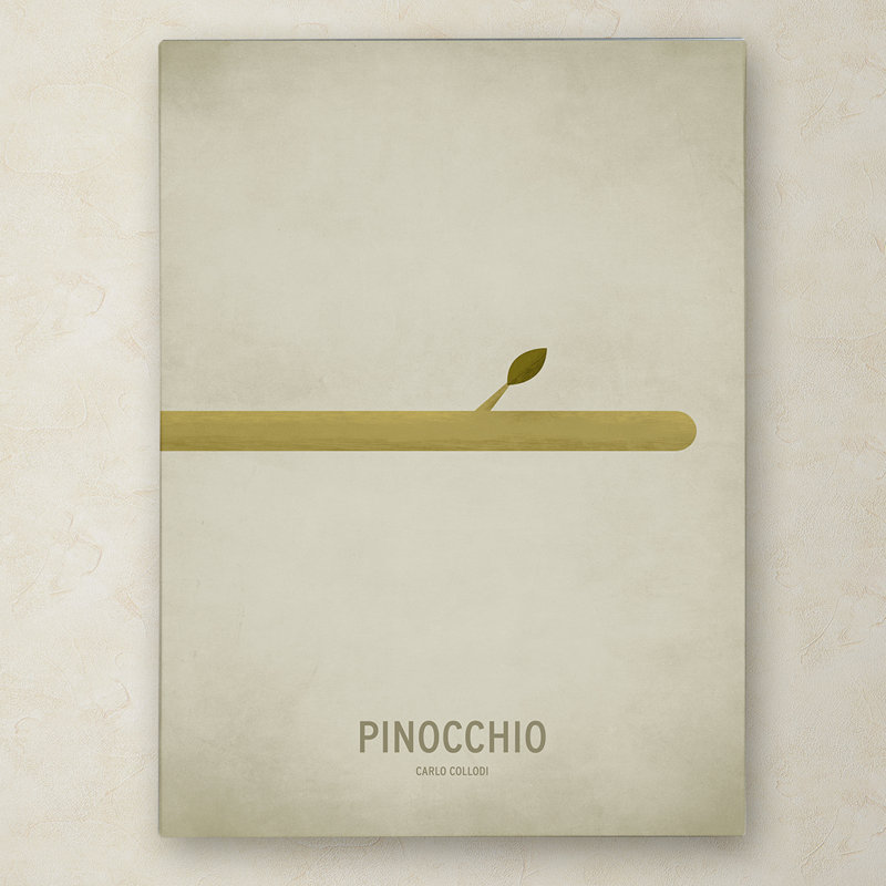 « pinocchio », art sur toile, H 19 po x l 14 po x P 2 po