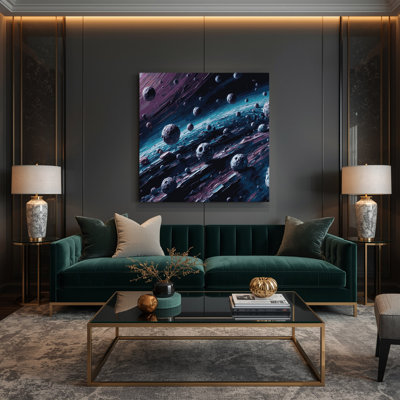 Art mural sur toile gris