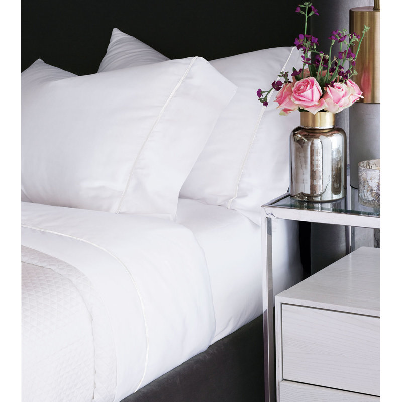 Linea Sheet Set, King, White/White
