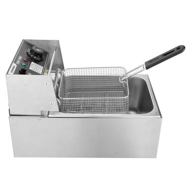 6.34Qt Deep Fryer with Basket for Restaurant or Home Use