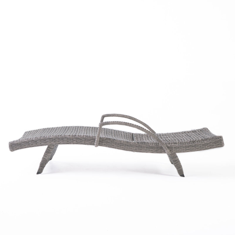Haro Outdoor Wicker Chaise Lounge Set, Brown, 4