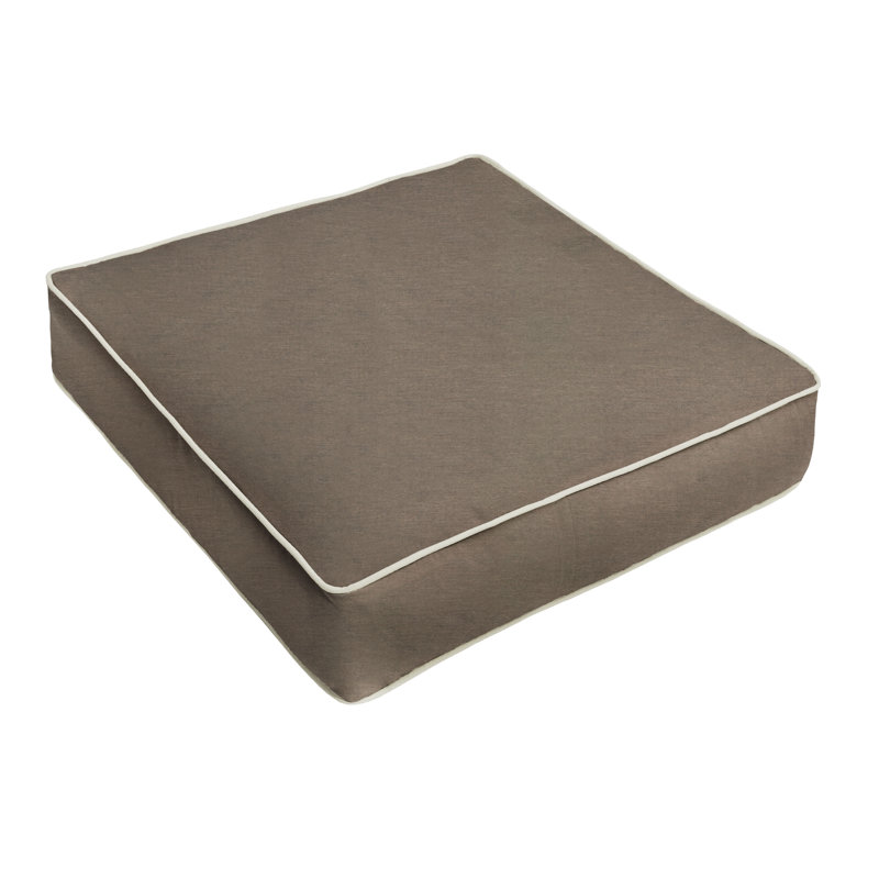 Coussin de siège Abbeygail Charton, l 29 po x P 27 po, Toile taupe Sunbrella®