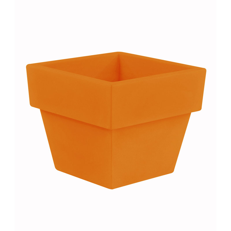 Vaso Resin Pot Planter, Ice, 13.75" H x 15.75" W x 15.75" D