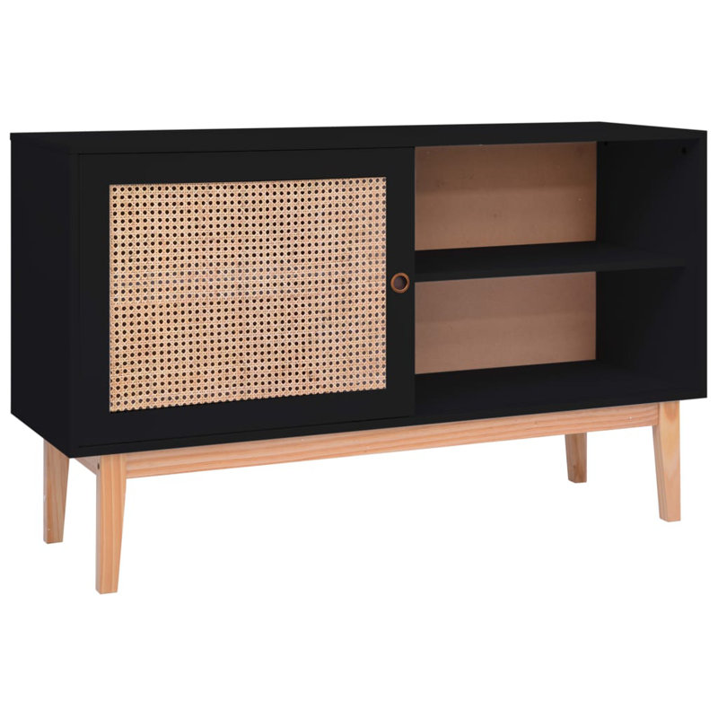 Kerwin 130cm Sideboard, Black/Light Brown