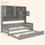 Lit de jour simple en bois avec lit gigogne simple, armoire et tablette tout-en-un-1056887267