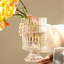 Vase piédestal en cristal nervuré, vase décoratif en verre pour fleurs et centres de table