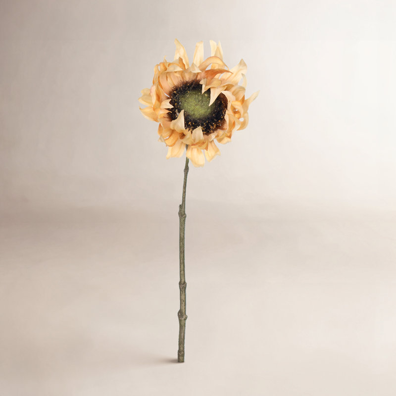 Tige de tournesol artificielle 24 po, Moutarde