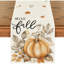 Chemin de table citrouille Eucalyptus 210 GSM