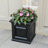Nantucket Square Resin Planter Box with Water Reservoir-1110789905-1174501562