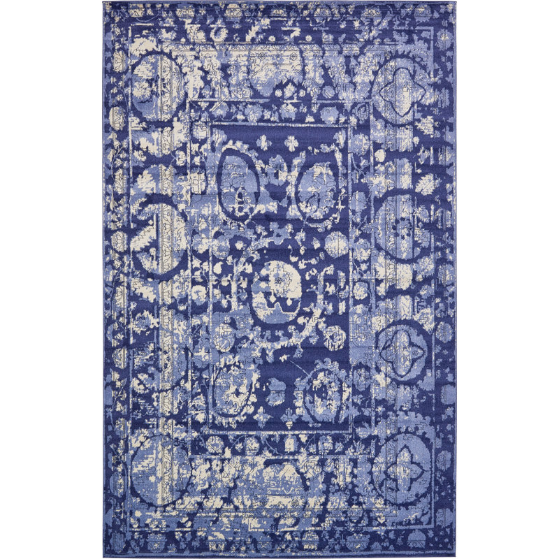 Tapis bleu Godina, Rectangle 10 pi x 14 pi 1 po