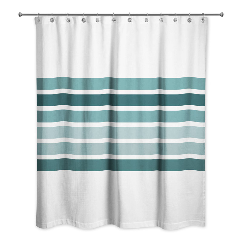 Rideau de douche simple Perine, Bleu