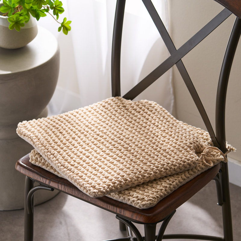 Louie Outdoor 1.5'' Dining Chair Seat Cushion, Beige