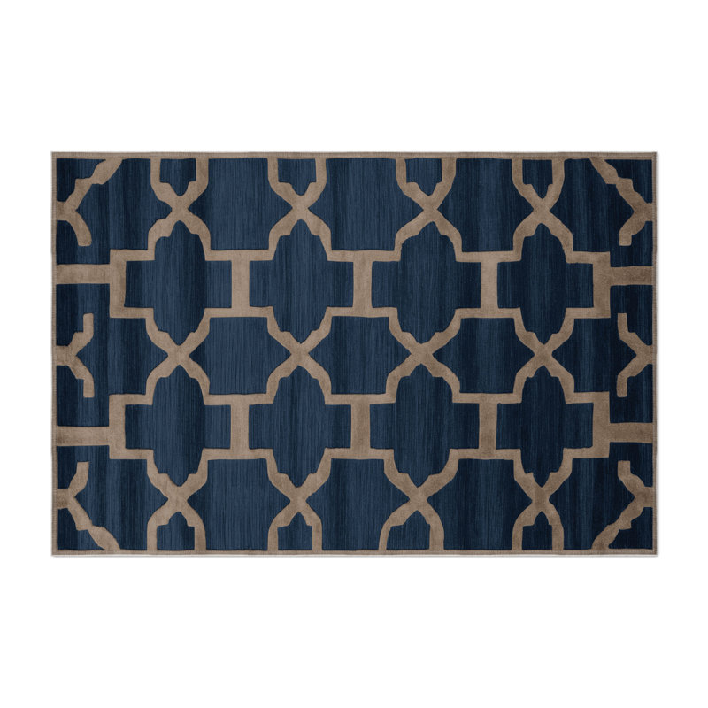 Tapis gris intérieur et extérieur Trellis, Rectangulaire 3 pi x 5 pi