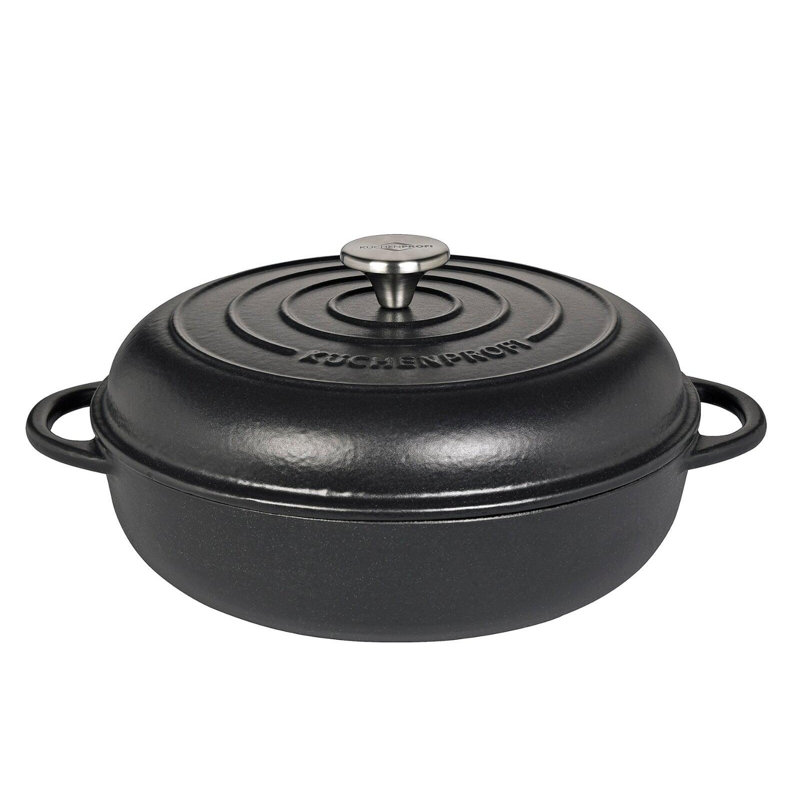 Provence Casserole, Classic Red, 11 Dia., 4.1 Qt., Black