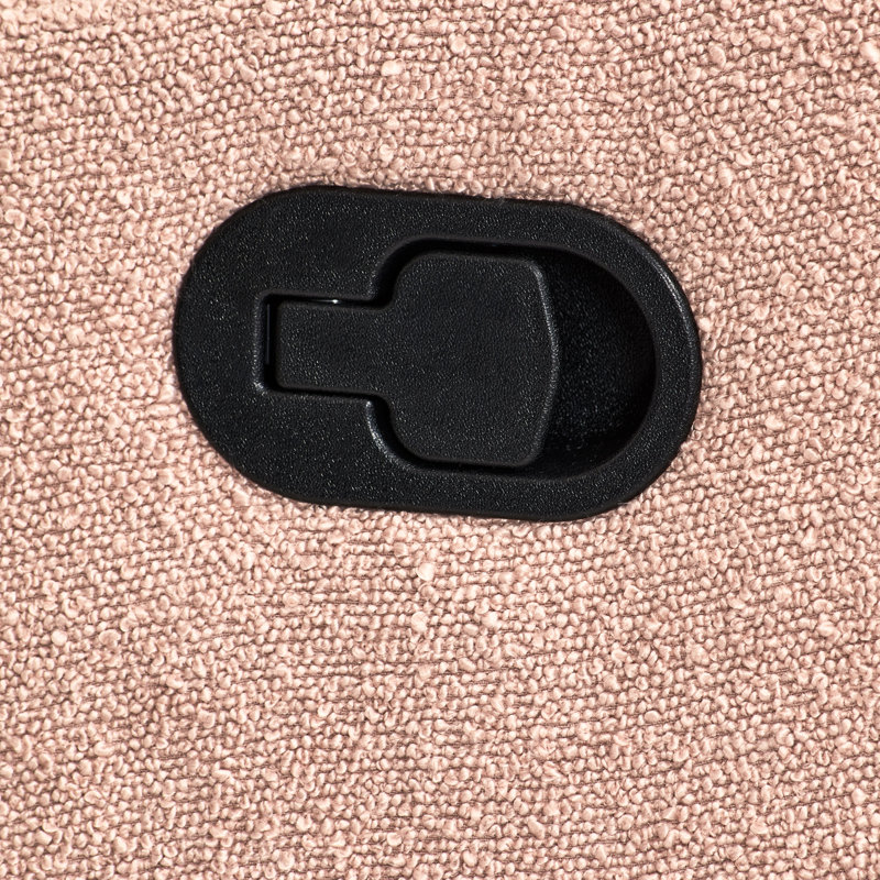 Fauteuil inclinable et oscillant manuel Bejtulla, Bouclé rose