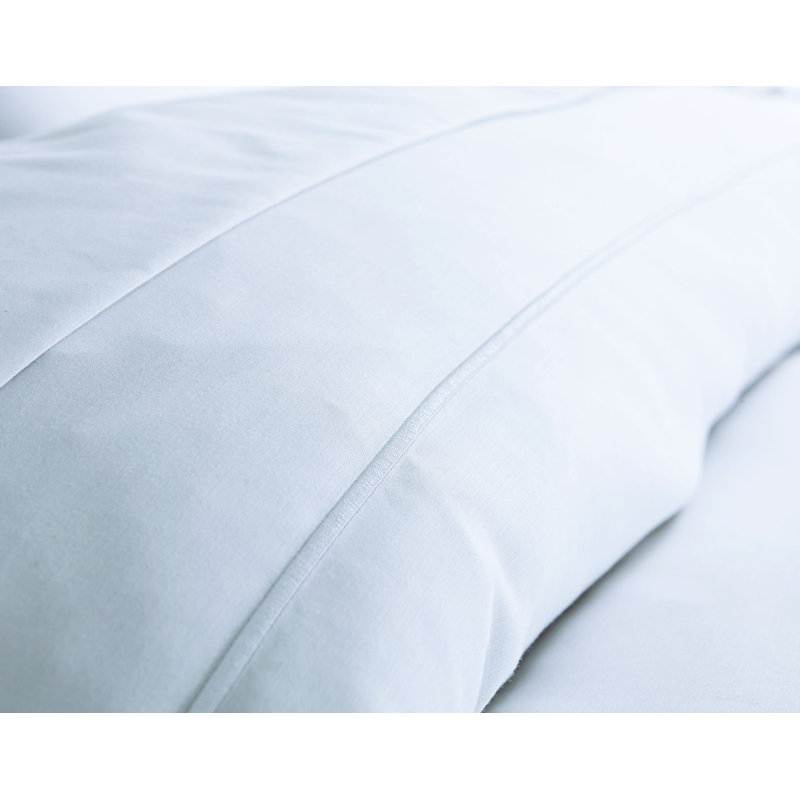 Luxury 800 Thread Count 100% Cotton Sateen Duvet Cover Set with Pillowcases, Super King - 2 Standard Pillowcases, White