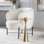 Table d'appoint ronde en métal Raffaella H 22 po x l 9,5 po